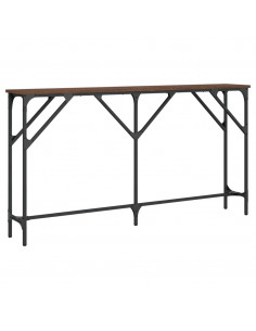 Tavolino Consolle Rovere Marrone 140x23x75 cm Legno Multistrato