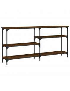 Tavolino Consolle Rovere Marrone 160x29x75 cm Legno Multistrato