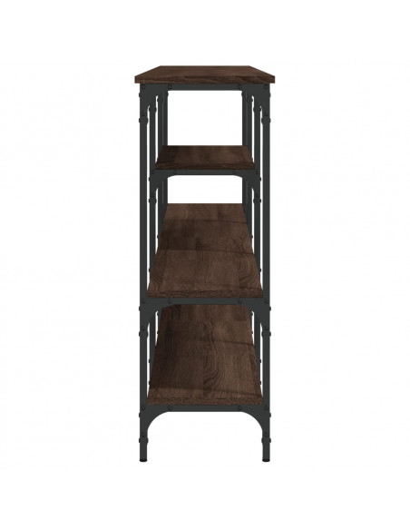 Tavolino Consolle Rovere Marrone 160x29x80 cm Legno Multistrato