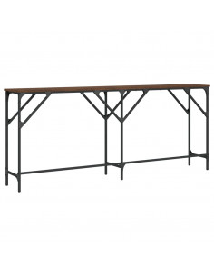 Tavolino Consolle Rovere Marrone 180x29x75 cm Legno Multistrato