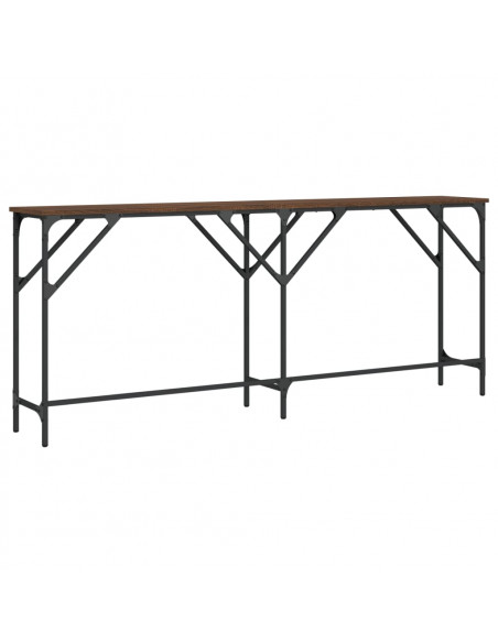 Tavolino Consolle Rovere Marrone 180x29x75 cm Legno Multistrato