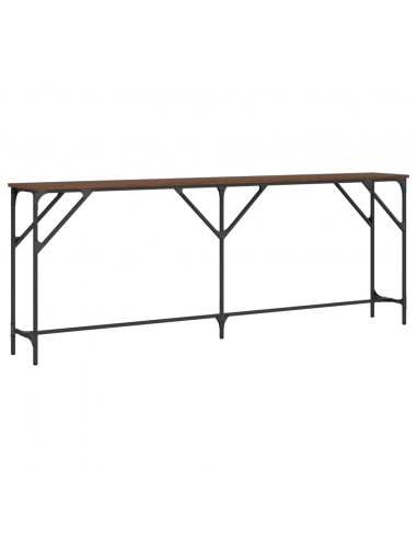 Tavolino Consolle Rovere Marrone 200x29x75 cm Legno Multistrato