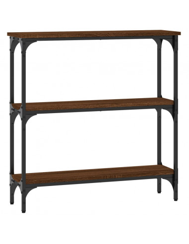 Tavolino Consolle Rovere Marrone 75x22,5x75cm Legno Multistrato