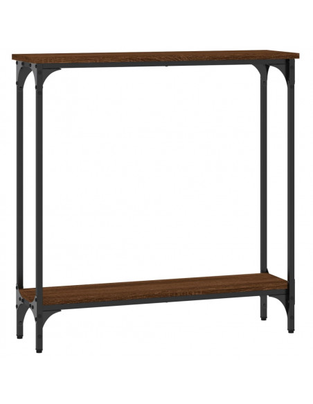 Tavolino Consolle Rovere Marrone 75x22,5x75cm Legno Multistrato