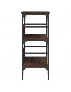 Tavolino Consolle Rovere Marrone 75x32x75 cm Legno Multistrato