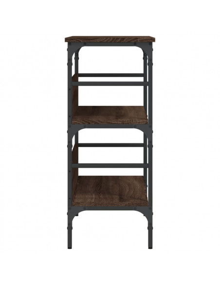 Tavolino Consolle Rovere Marrone 75x32x75 cm Legno Multistrato