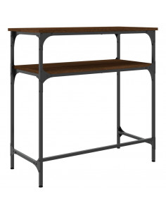 Tavolino Consolle Rovere Marrone 75x35,5x75cm Legno Multistrato