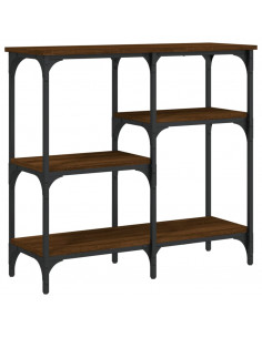 Tavolino Consolle Rovere Marrone 80x29x75 cm Legno Multistrato