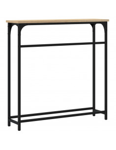 Tavolino Consolle Rovere Sonoma 75x19,5x75 cm Legno Multistrato