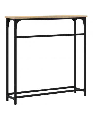Tavolino Consolle Rovere Sonoma 75x19,5x75 cm Legno Multistrato