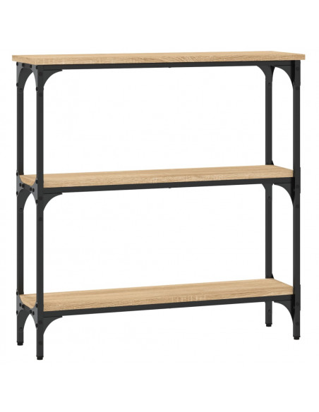 Tavolino Consolle Rovere Sonoma 75x22,5x75cm Legno Multistrato