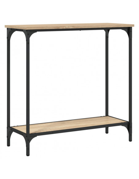 Tavolino Consolle Rovere Sonoma 75x30,5x75cm Legno Multistrato