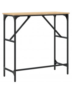 Tavolino Consolle Rovere Sonoma 75x32x75cm in Legno Multistrato