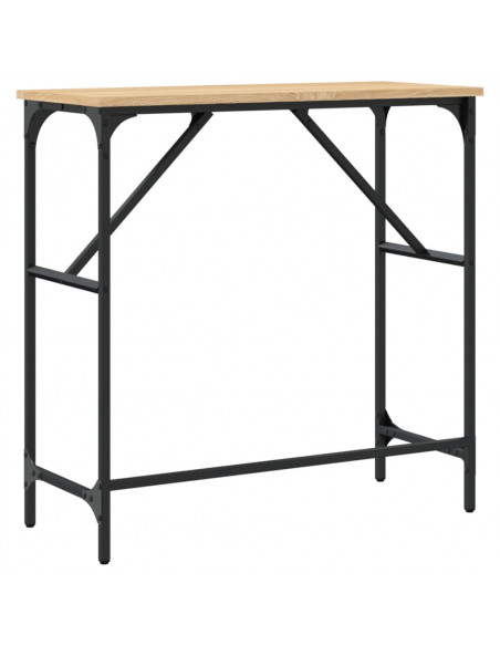Tavolino Consolle Rovere Sonoma 75x32x75cm in Legno Multistrato