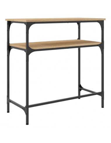 Tavolino Consolle Rovere Sonoma 75x35,5x75cm Legno Multistrato