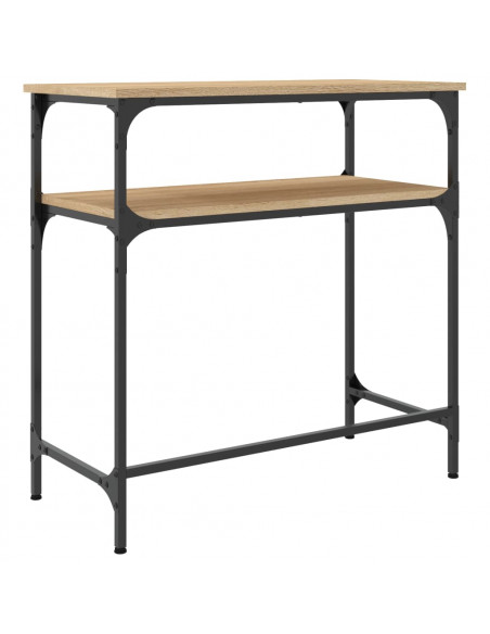 Tavolino Consolle Rovere Sonoma 75x35,5x75cm Legno Multistrato