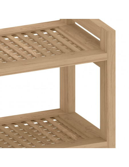 Tavolino da Bagno 45x30x45 cm in Legno Massello di Teak