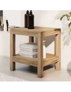 Tavolino da Bagno 45x35x45 cm in Legno Massello di Teak
