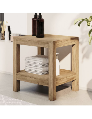 Tavolino da Bagno 45x35x45 cm in Legno Massello di Teak