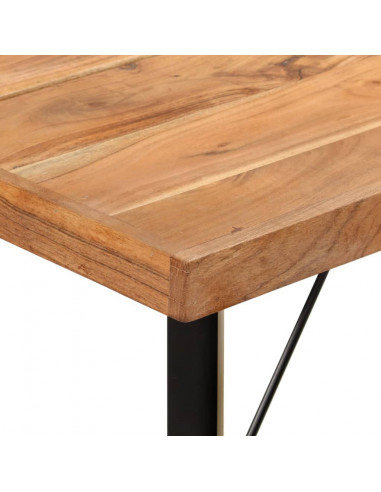 Tavolino da Bar 150x70x107 cm Legno Massello di Acacia e Ferro