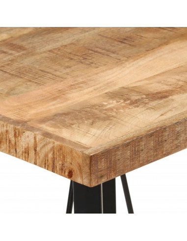 Tavolino da Bar 55x55x107 cm Legno Massello di Mango e Ferro