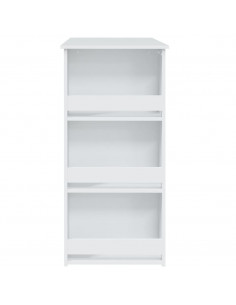 Tavolino da Bar con Mensole Bianco 102x50x103,5 cm Truciolato
