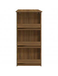 Tavolino da Bar con Ripiani Marrone Rovere 102x50x103,5 cm