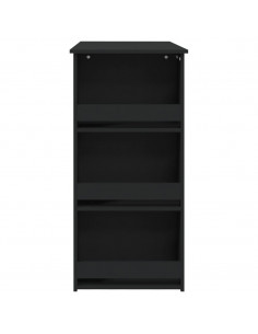 Tavolino da Bar con Ripiani Nero 102x50x103,5 cm in Truciolato