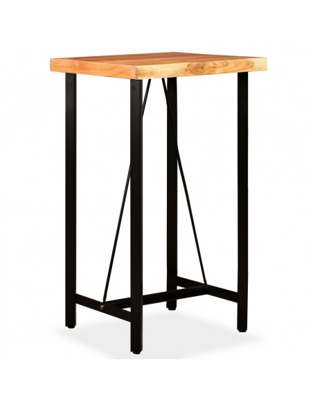 Tavolino da Bar in Legno Massello di Acacia 60x60x107 cm