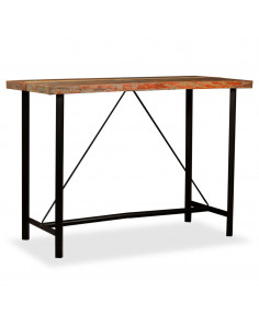 Tavolino da Bar in Legno Massello di Recupero 150x70x107 cm