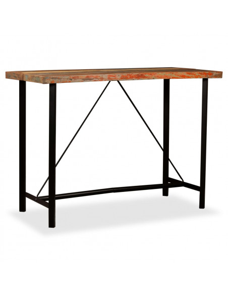 Tavolino da Bar in Legno Massello di Recupero 150x70x107 cm