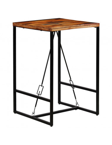 Tavolino da Bar in Legno Massello di Recupero 70x70x106cm
