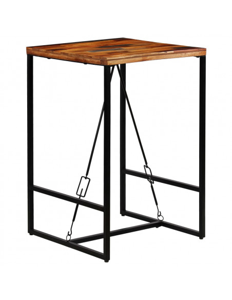 Tavolino da Bar in Legno Massello di Recupero 70x70x106cm