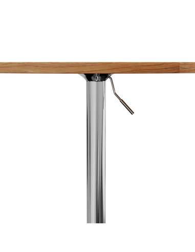 Tavolino da Bar Marrone Chiaro Ø60x89,5cm Legno Massello Rovere
