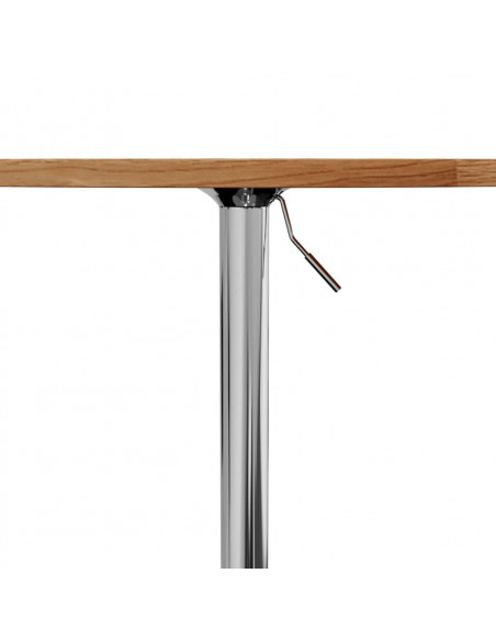 Tavolino da Bar Marrone Chiaro Ø60x89,5cm Legno Massello Rovere