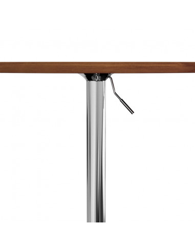 Tavolino da Bar Marrone Scuro Ø60x89,5 cm Legno Massello Rovere
