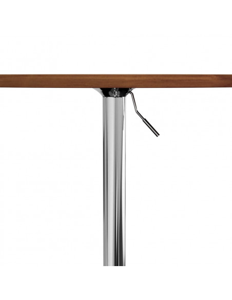 Tavolino da Bar Marrone Scuro Ø60x89,5 cm Legno Massello Rovere