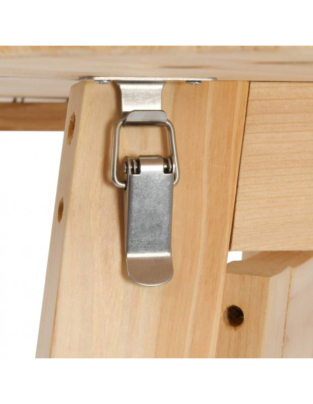 Tavolino da Bar Pieghevole 78 cm in Legno di Abete