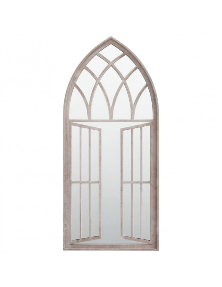 Specchio da Giardino Sabbia 100x45 cm in Ferro per Uso Esterno