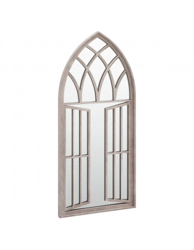 Specchio da Giardino Sabbia 100x45 cm in Ferro per Uso Esterno