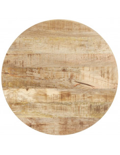 Tavolino da Bistrot Ø60x76 cm in Legno di Mango Grezzo