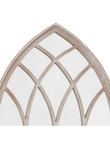 Specchio da Giardino Sabbia 100x45 cm in Ferro per Uso Esterno