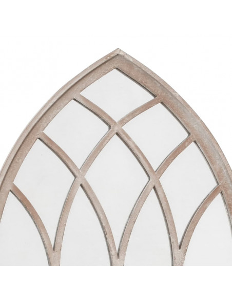 Specchio da Giardino Sabbia 100x45 cm in Ferro per Uso Esterno