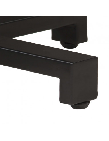 Tavolino da Bistrot Quadrato 60x60x75 cm Legno di Mango Grezzo