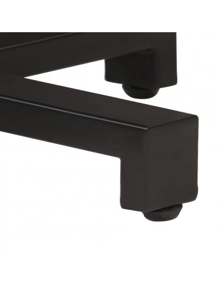 Tavolino da Bistrot Quadrato 70x70x75 cm Legno di Mango Grezzo