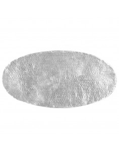 Tavolino da Salotto 100x50x28cm Argento in Alluminio Martellato