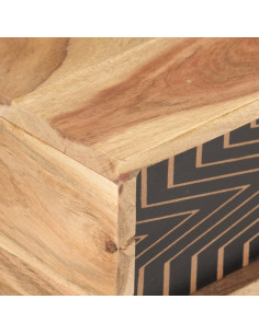 Tavolino da Caffè 100x50x39 cm in Legno Massello di Acacia