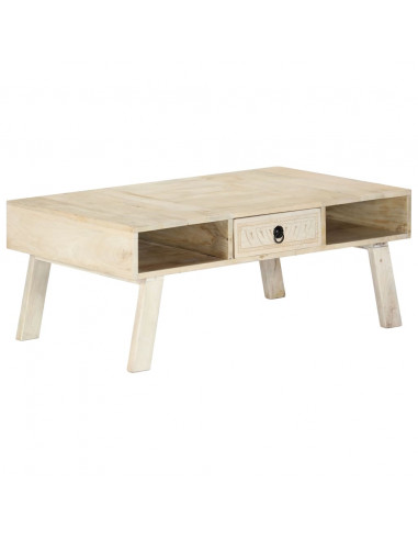 Tavolino da Caffè 100x60x40 cm in Legno Massello di Mango