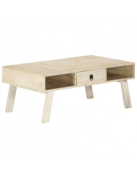 Tavolino da Caffè 100x60x40 cm in Legno Massello di Mango
