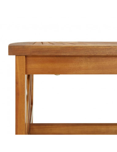Tavolino da Caffè 102x50x43 cm in Legno Massello di Acacia